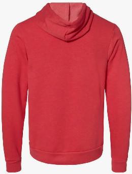 back of red hoodie